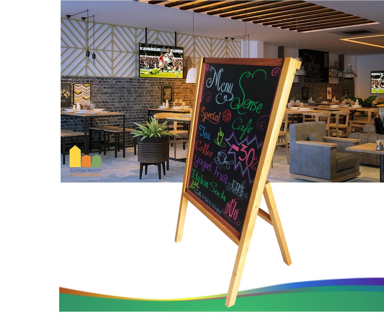 Bảng LED Huỳnh Quang 70*90cm, kệ gỗ