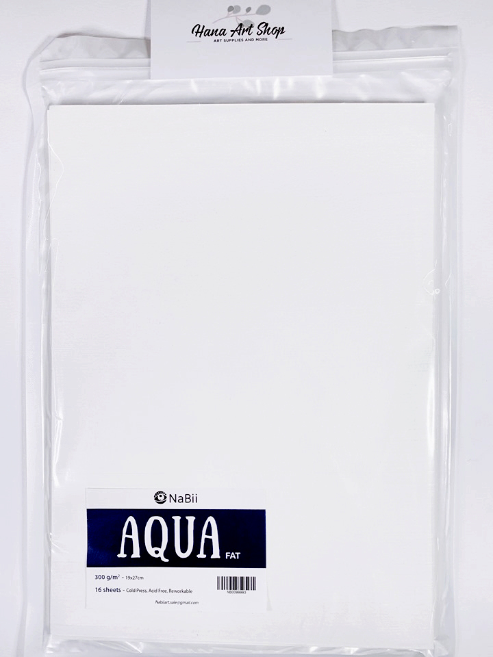Giấy Vẽ , sổ vẽ Nabii Aqua Fat 300gsm A6/A5/A4