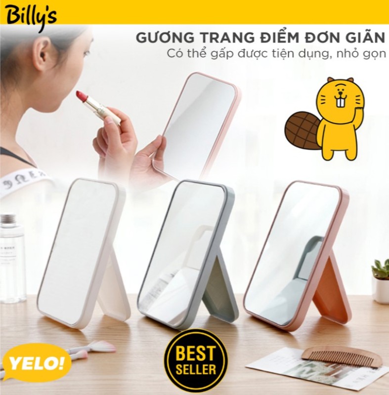 Gương Trang Điểm Một Mặt Để Bàn - Gương Soi Trang Điểm Công Chúa Hình Chữ Nhật giá rẻ