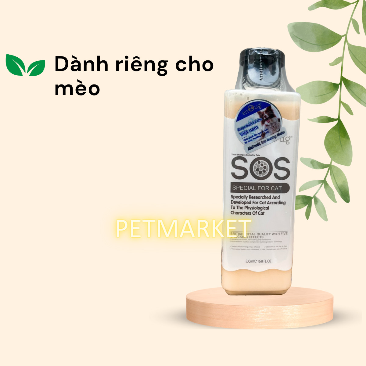 SỮA TẮM SOS CHO THÚ CƯNG CHAI 530ML