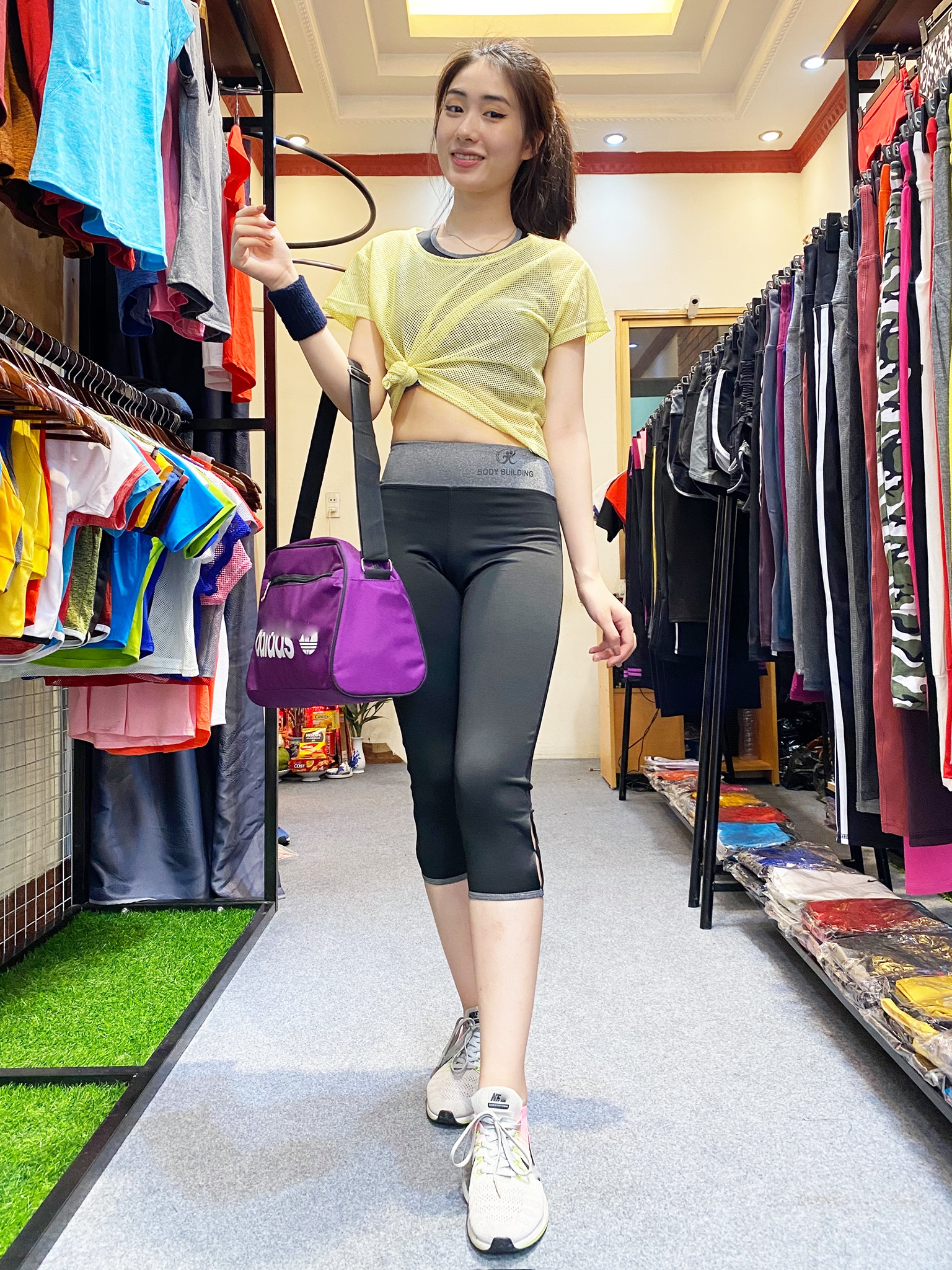 Nơi mua áo phông lưới tập gym, yoga cho nữ size lớn