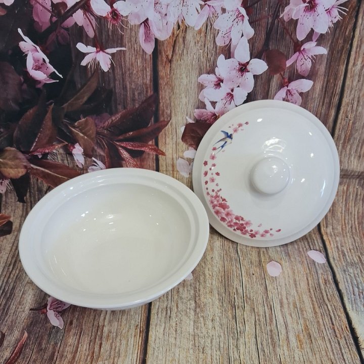 thố sứ đựng cơm có nắp - thố sứ đựng cơm