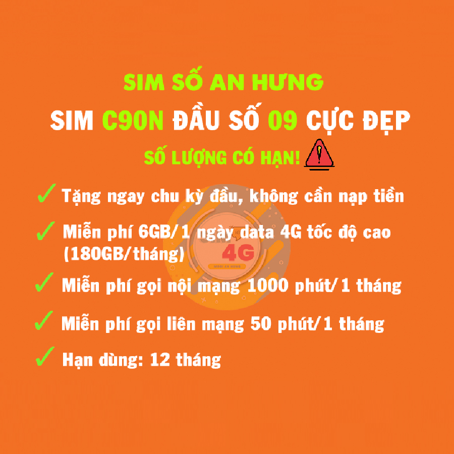 [HCM][MIỄN PHÍ THÁNG ĐẦU] Sim 4G Mobifone C120 tặng 2GB data 4G/1 ngày tốc độ cao+Miễn phí gọi 1000 phút