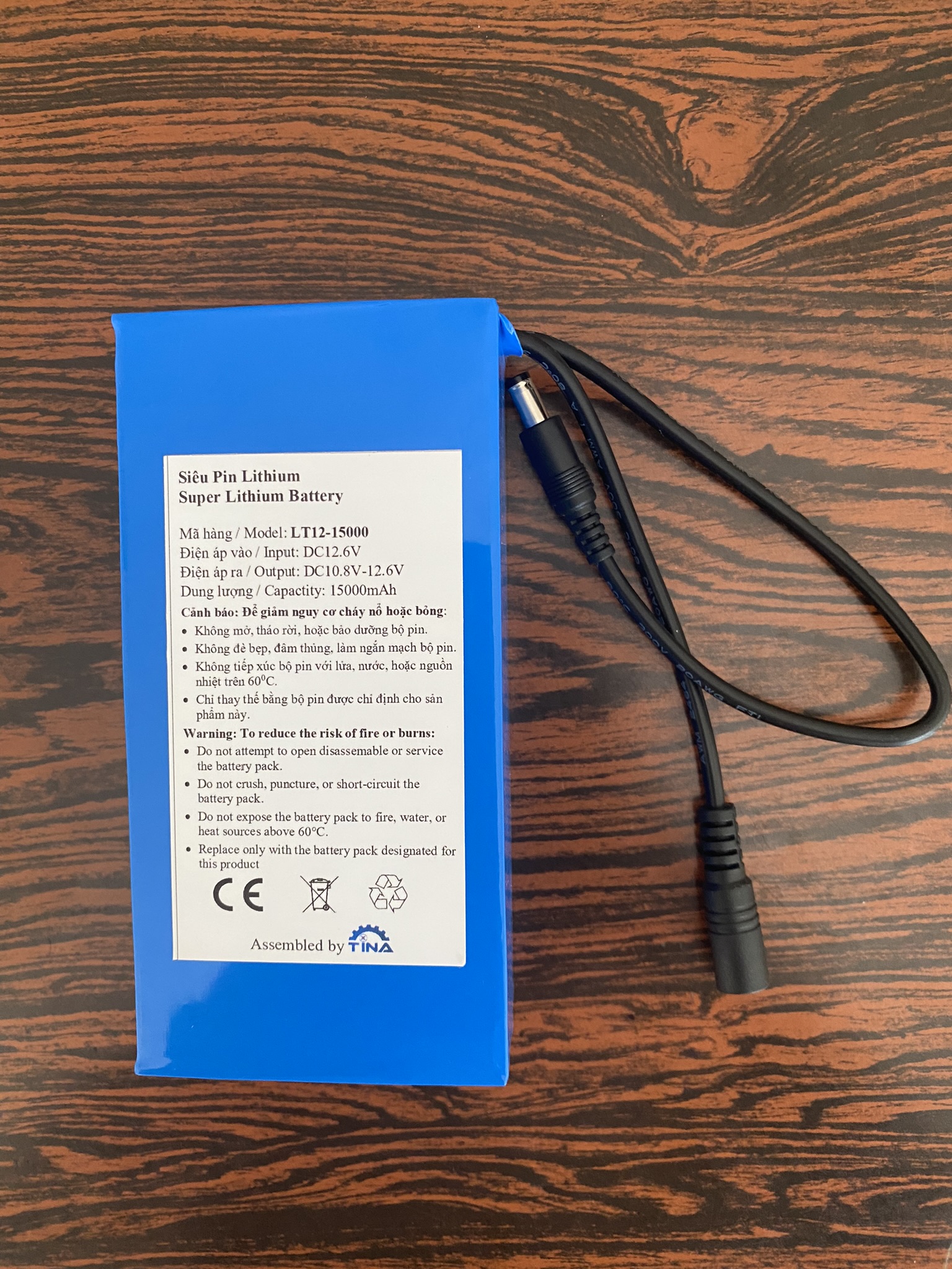 Pin lithium 12v-15ah