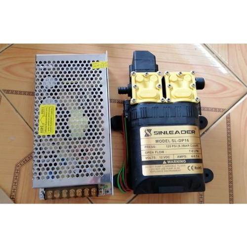 Máy rửa xe đôi mini áp lực mạnh kèm nguồn 12v