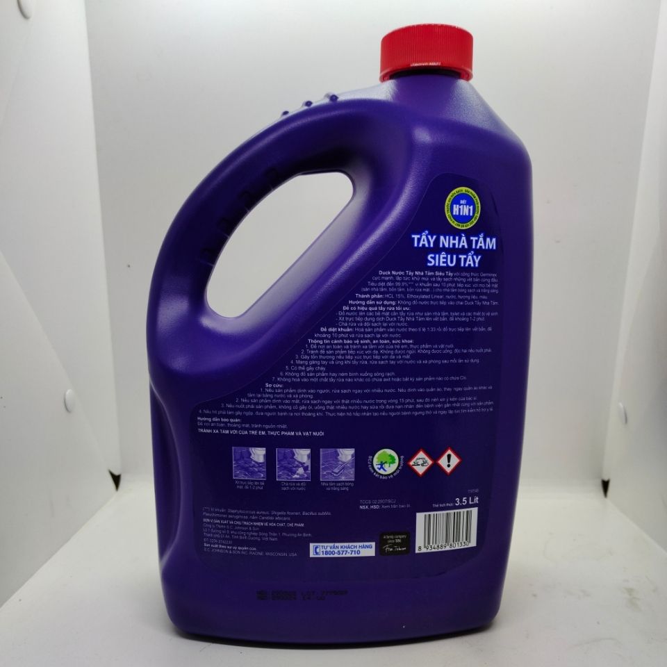 Nước Tẩy Nhà Tắm Siêu Tẩy DUCK 3.5 Lit/Can