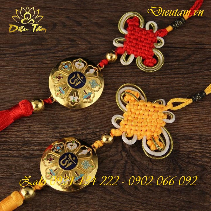 Dây treo ô tô bát bảo cát tường phong thủy