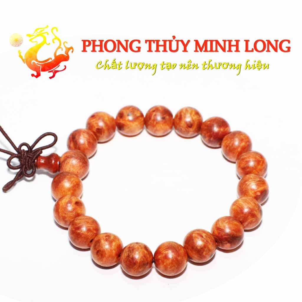 Vòng gỗ nu huyết rồng siêu đẹp size 12 ly hạt tròn