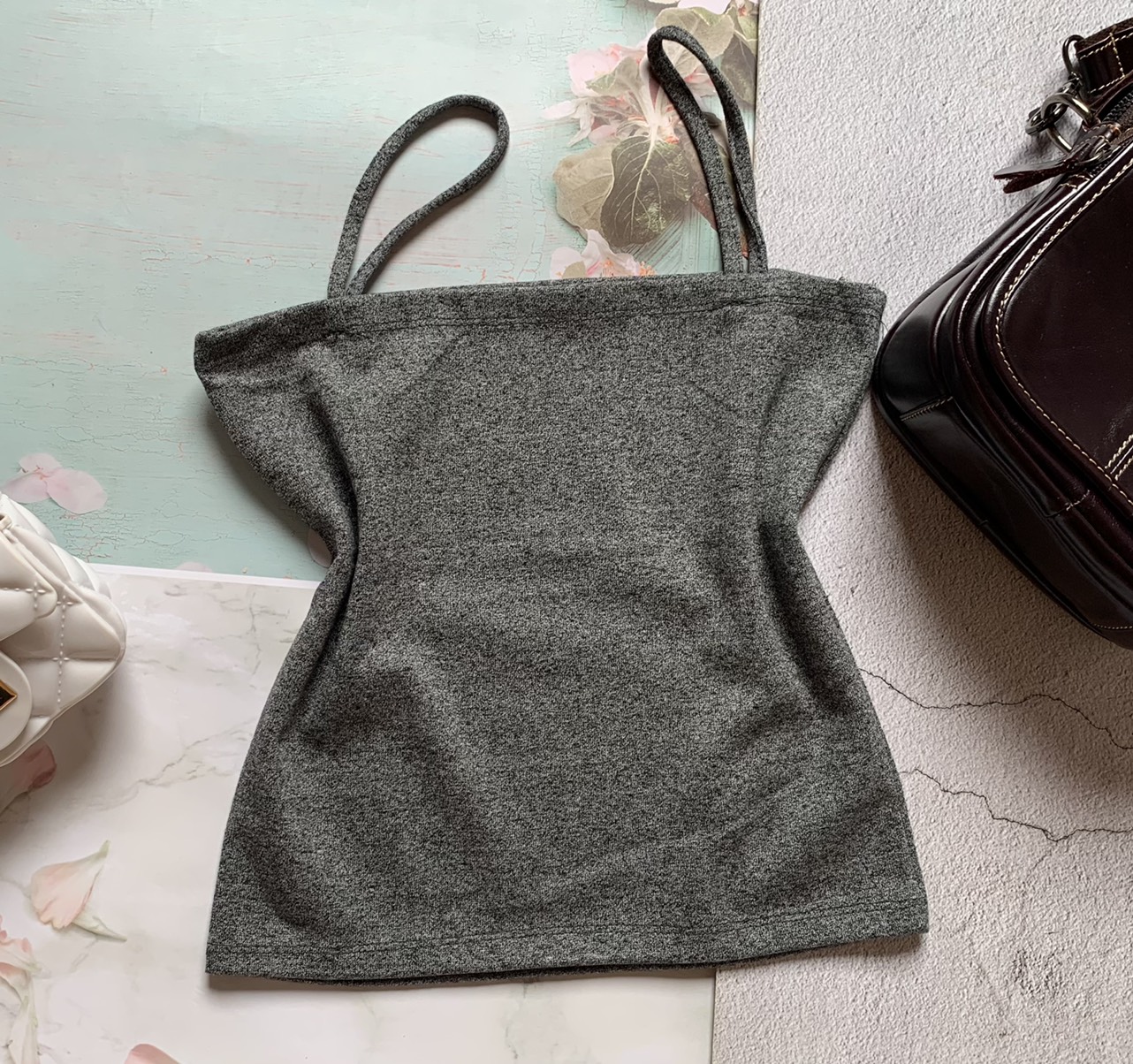 Áo Croptop 2 dây nữ, chất cotton mềm mịn co giản tốt kèm ảnh thật
