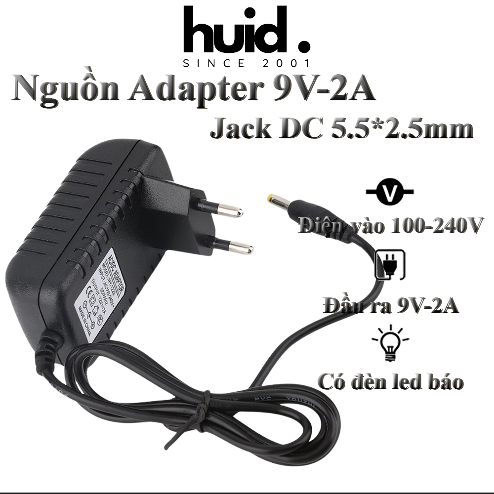 Nguồn adapter 9v-2a cho loa kéo
