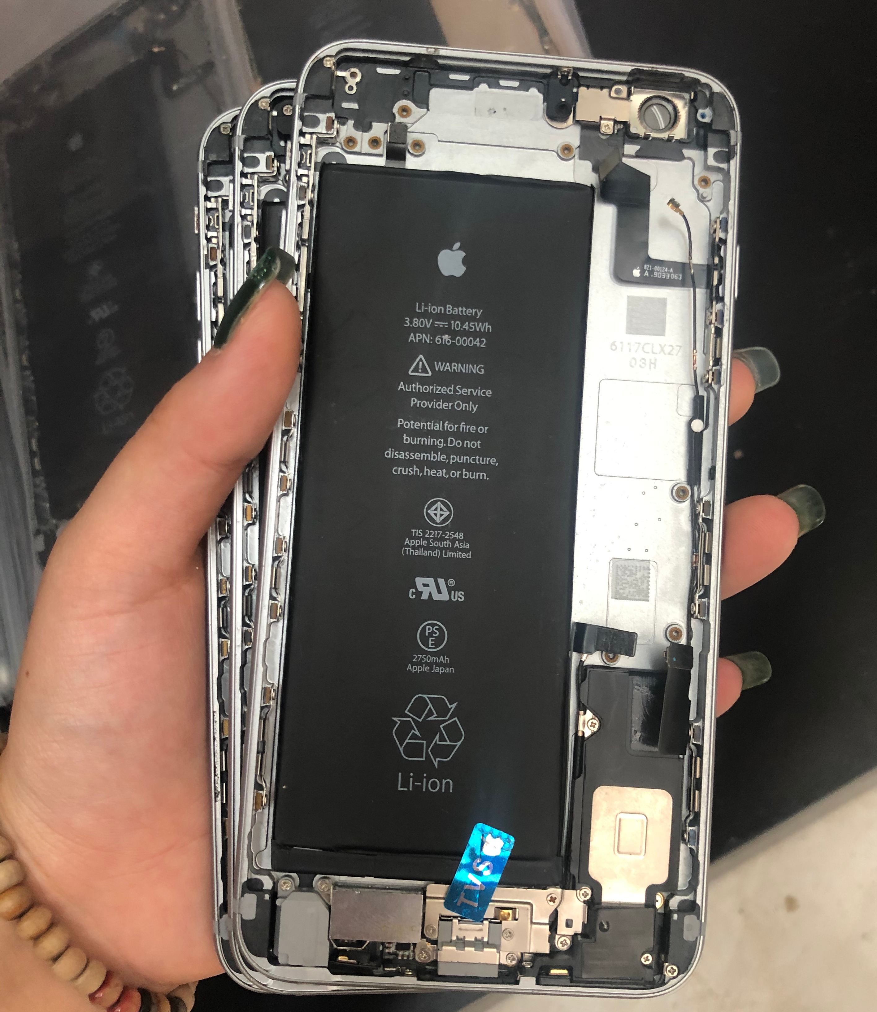cụm lưng 6s plus màu đen bóc máy đẹp keng