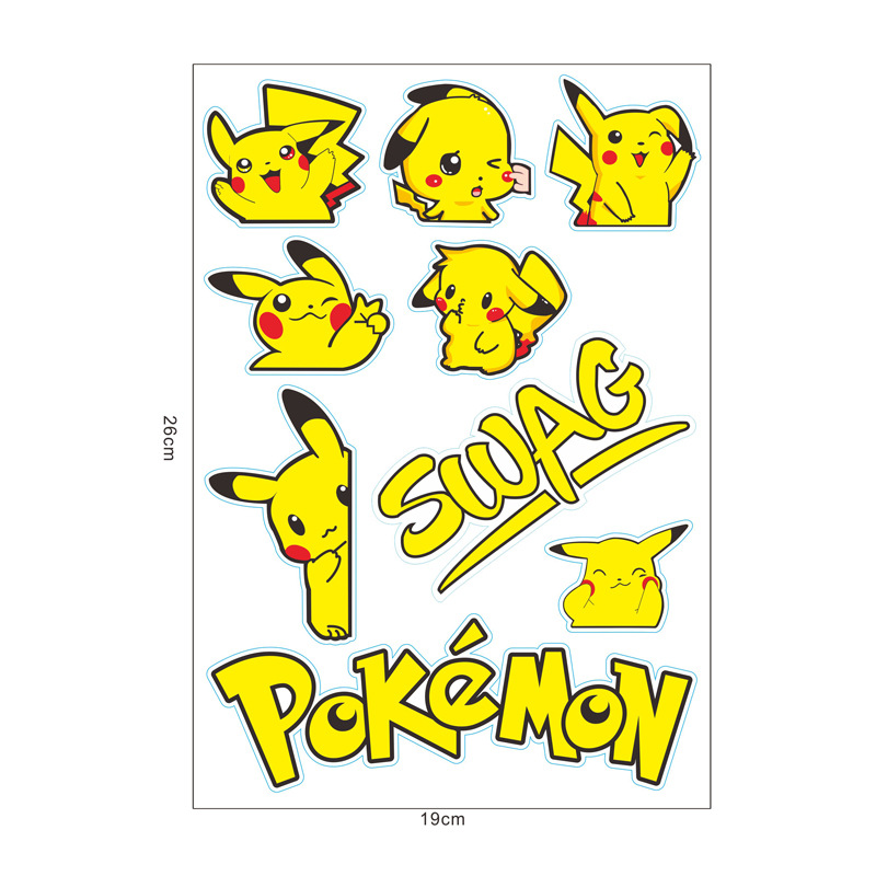 Tem decal sticker hình " PIKACHU " kiểu dáng độc đáo