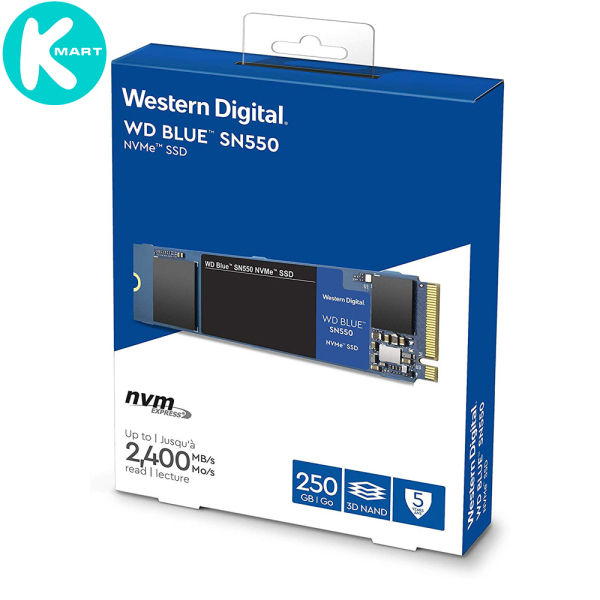 Ổ cứng SSD WD Blue SN550 250GB M.2 2280 NVMe Gen3 x4 WDS250G2B0C - Hàng Chính Hãng