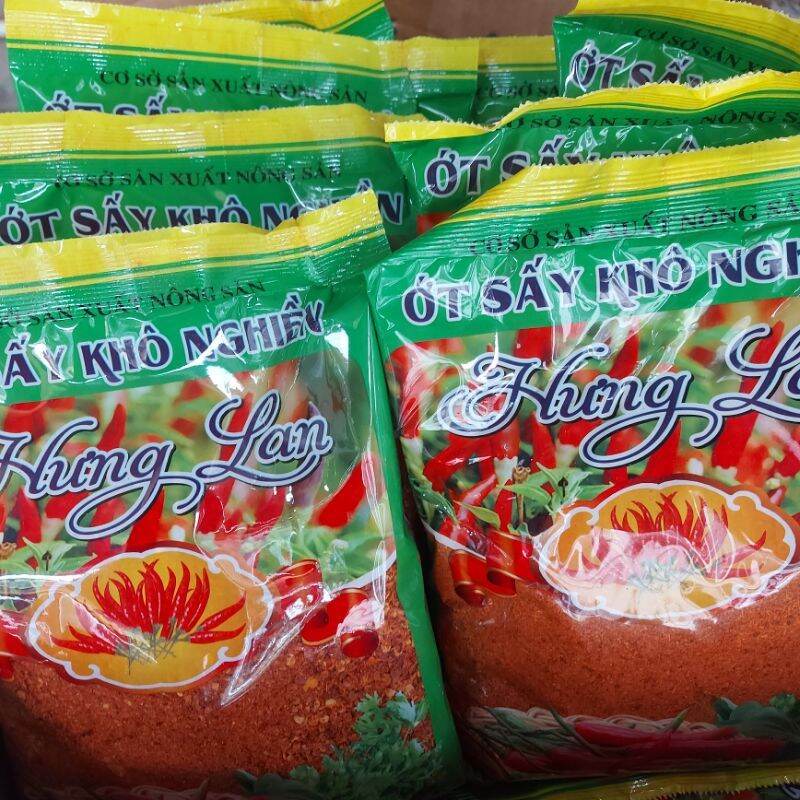 Túi 500g ớt bột hưng lan.
