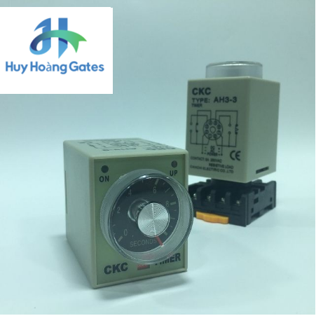 Rơ le thời gian CKC AH3-3 AC 220V + kèm đế