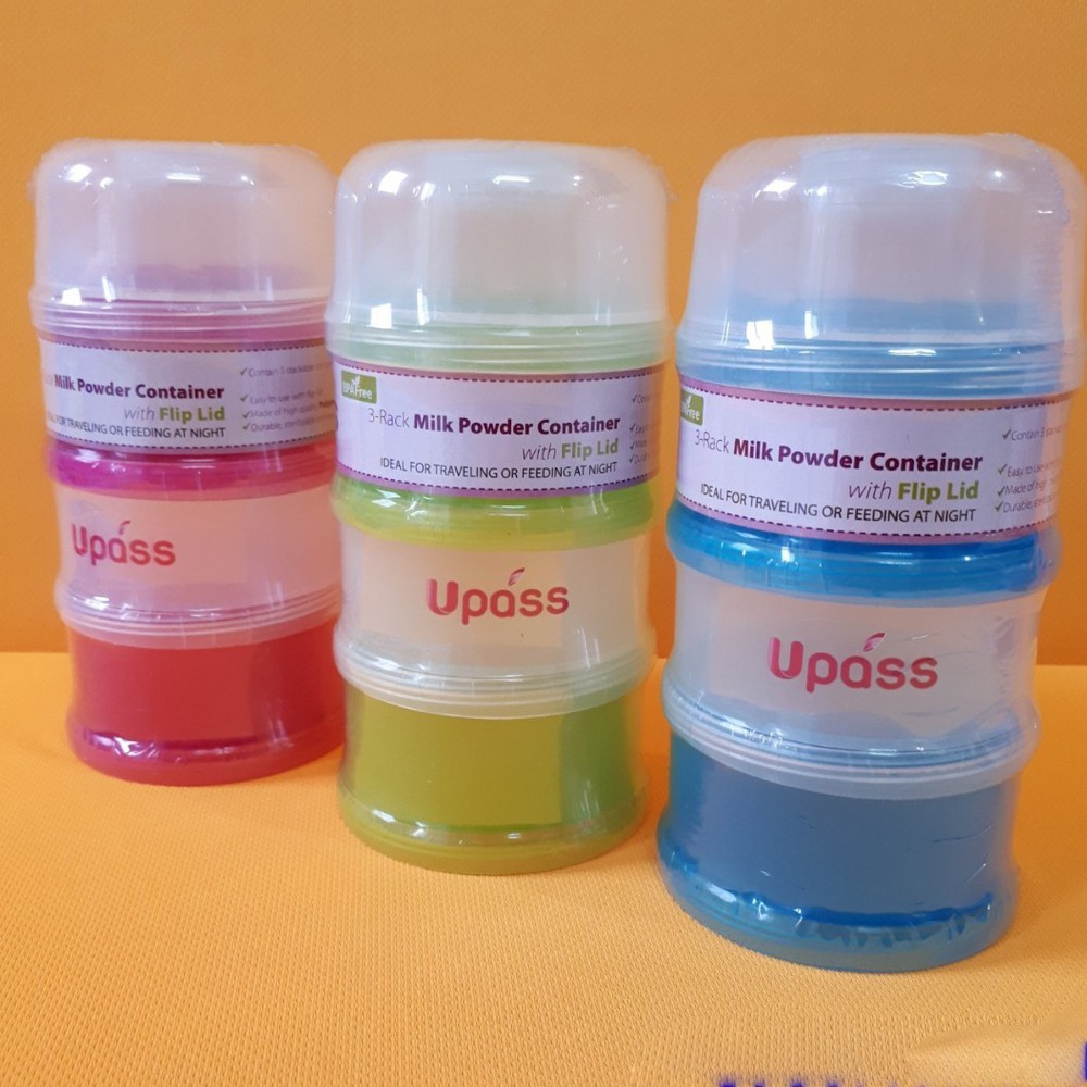 (Made in Thailand) Hộp đựng sữa bột 3 ngăn Upass UP8010N