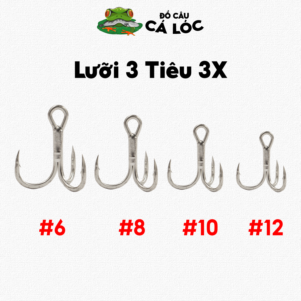 Set 2 lưỡi ba tiêu hay còn gọi lưỡi ba chấu gắn mồi câu cá 3 tiêu 3 chấu 3X 2023