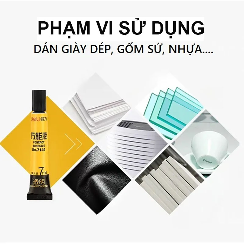 Keo dán đa năng Deli trong, siêu dính