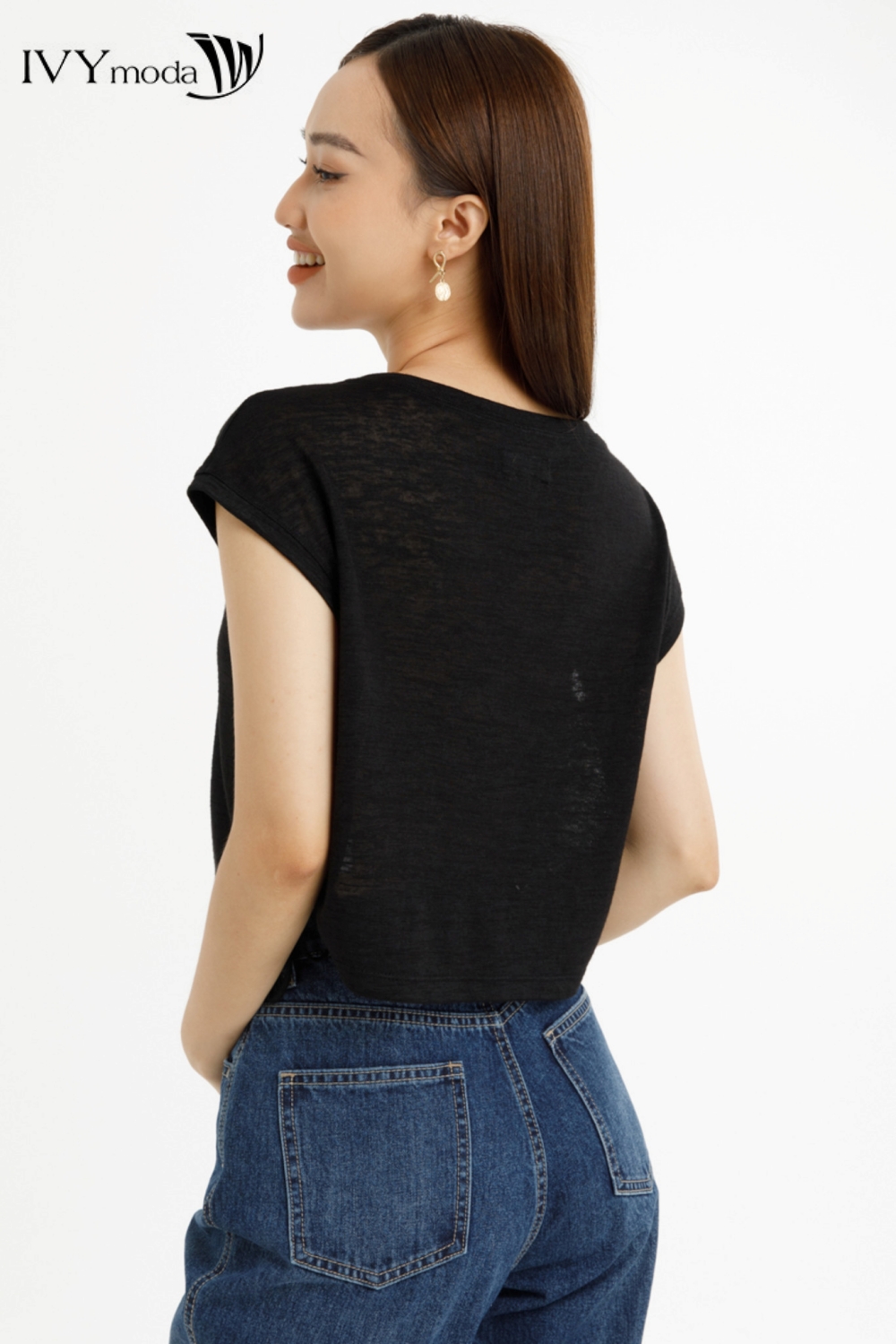Áo Thun dây rút 2 bên eo IVY moda MS 57M7581