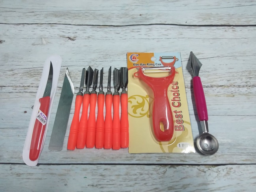 BỘ DỤNG CỤ TỈA HOA QUẢ CAO CẤP 4 MÓN