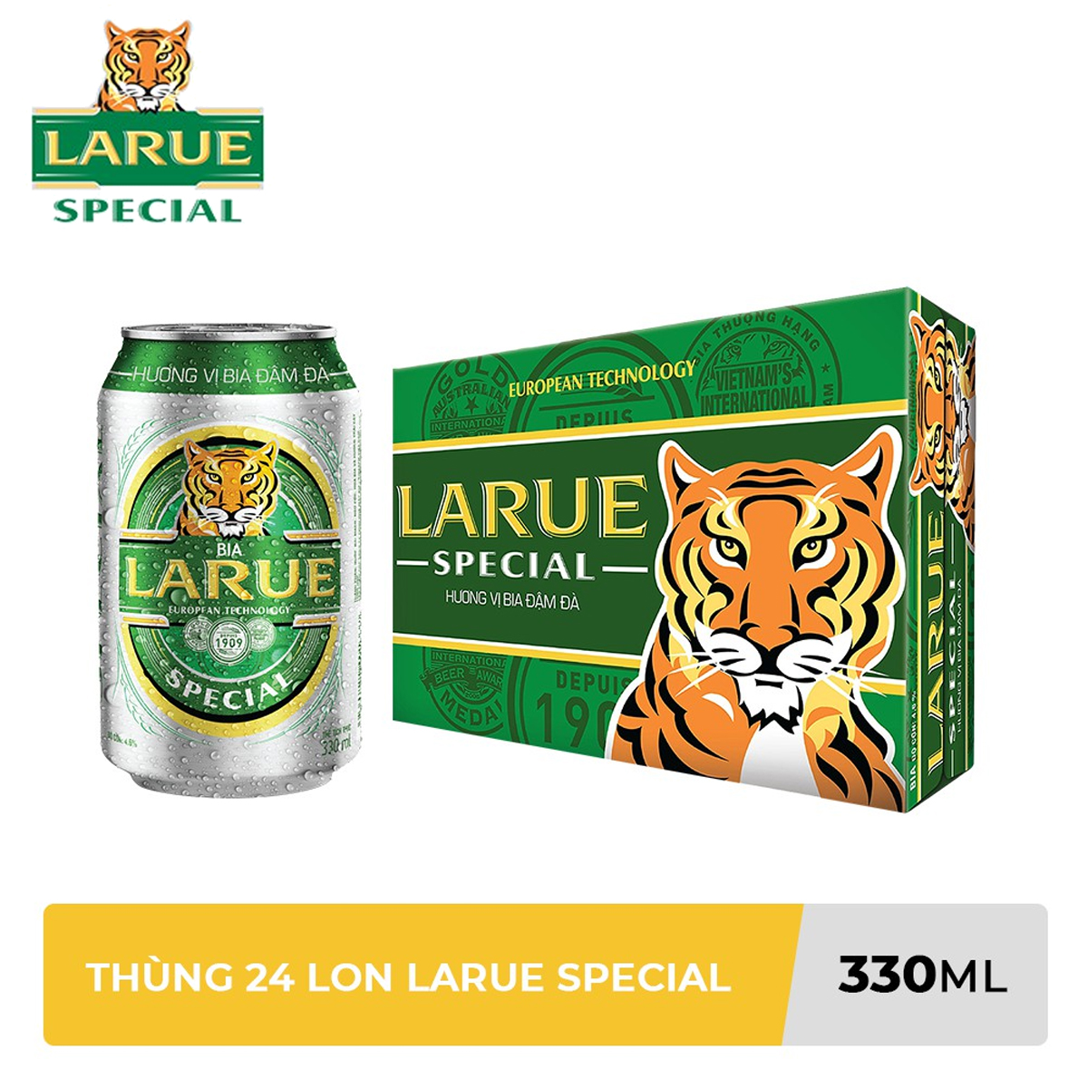 Thùng 24 lon bia larue special 330ml