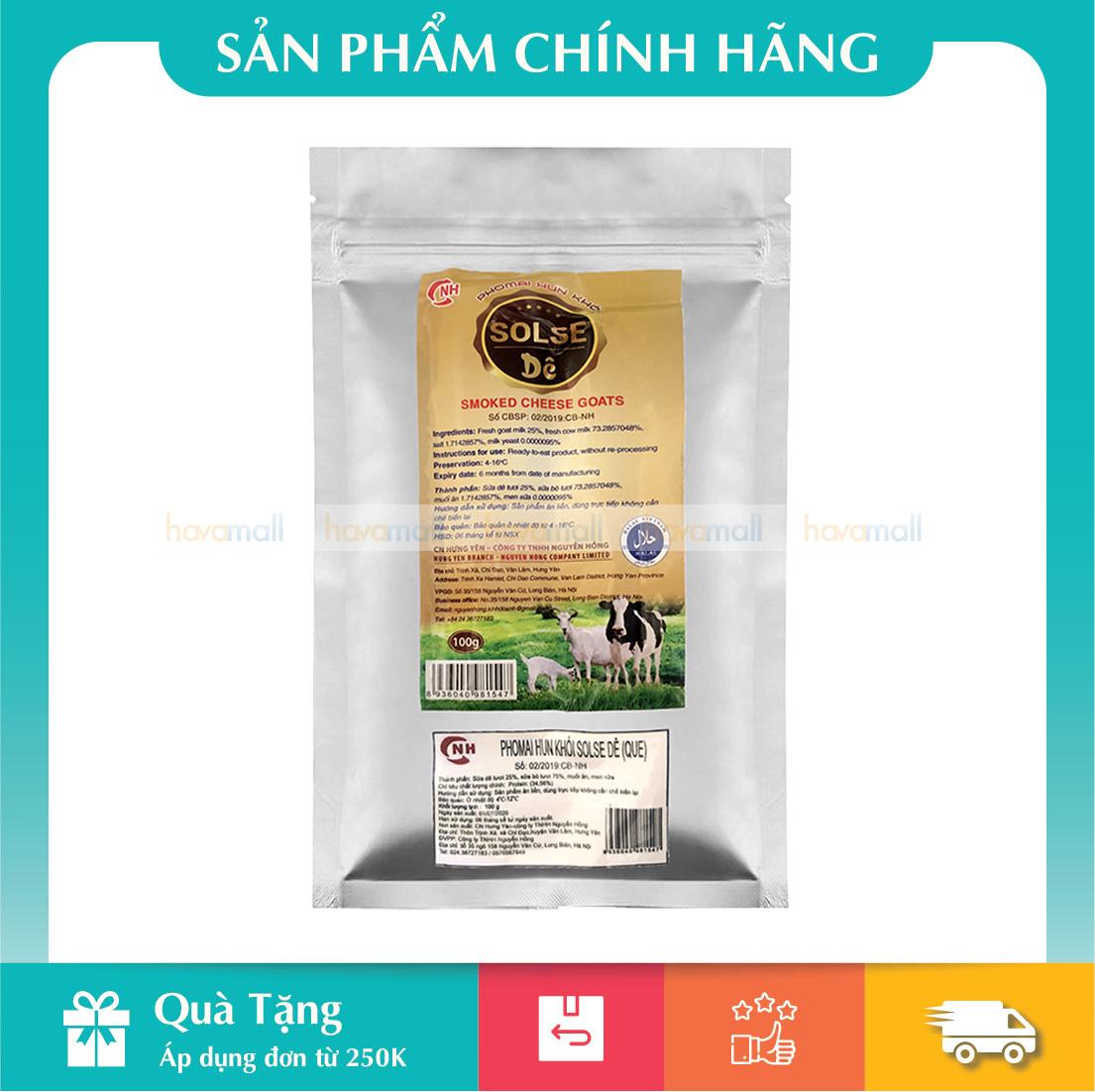 [TẶNG TƯƠNG ỚT] Phô Mai Hun Khói Sữa Dê Que 100gr