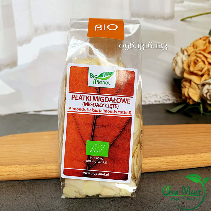 Hạnh nhân lát hữu cơ Bio Planet 100g