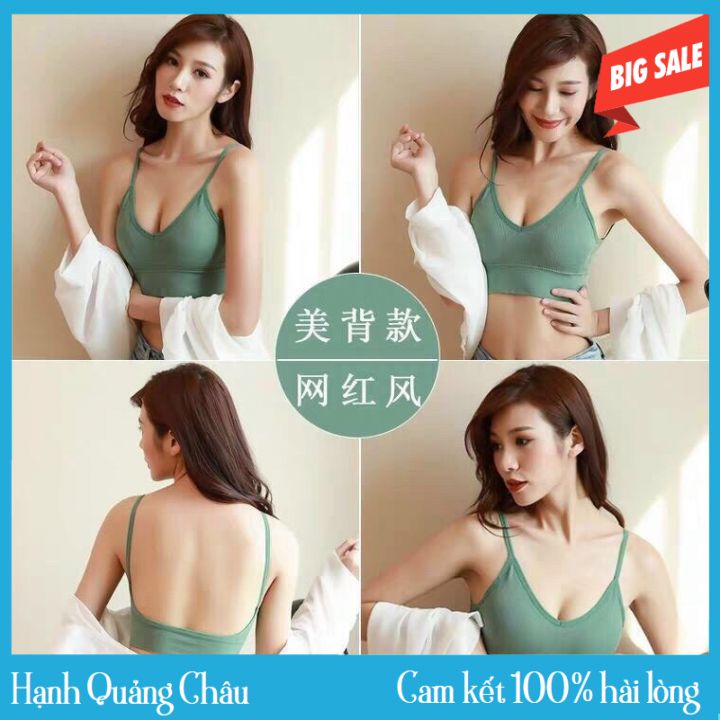 Áo bra lưng khoét sâu chữ u siêu đẹp - dáng croptop cá tính