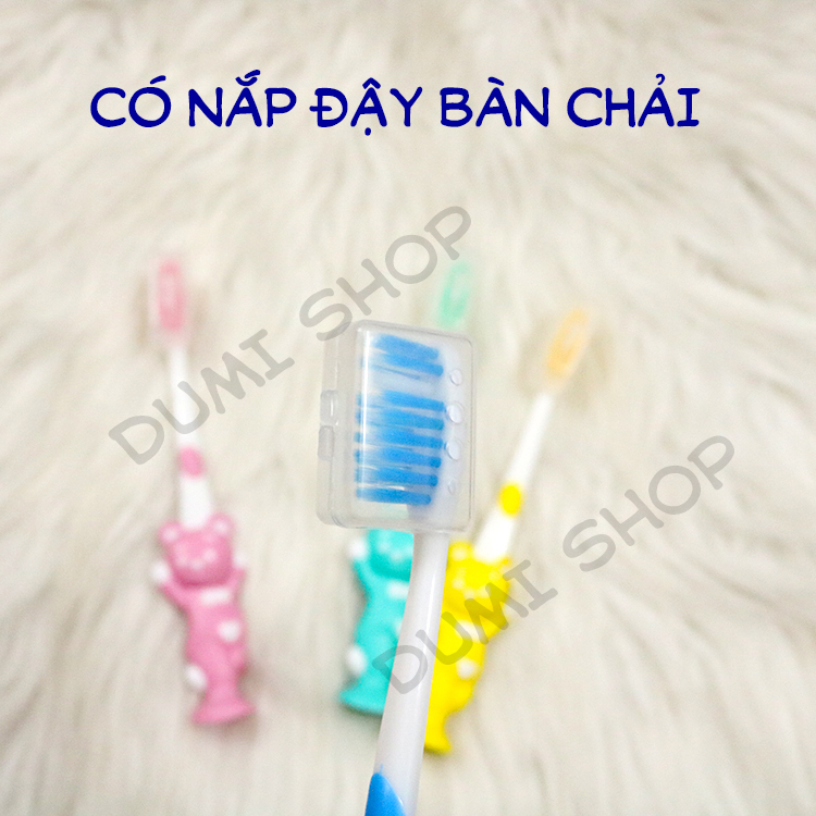 Set 4 Bàn Chải Đánh Răng Hình Gấu Dễ Thương Cho Bé