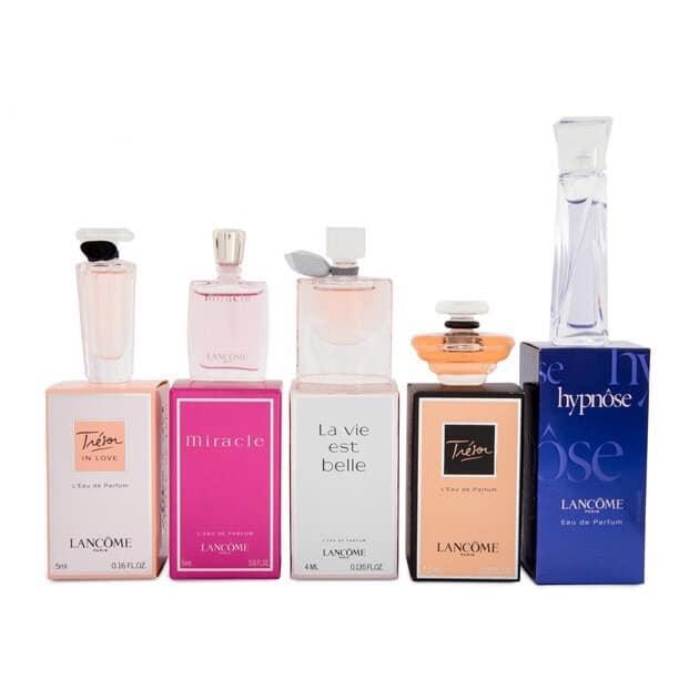 [HCM]SET 5 CHAI NƯỚC HOA LANCOME - Mini Giftset (Hypnose 5ml Tresor 7.5ml La vie est 4ml Miracle 5ml Tresor In Love 5ml)