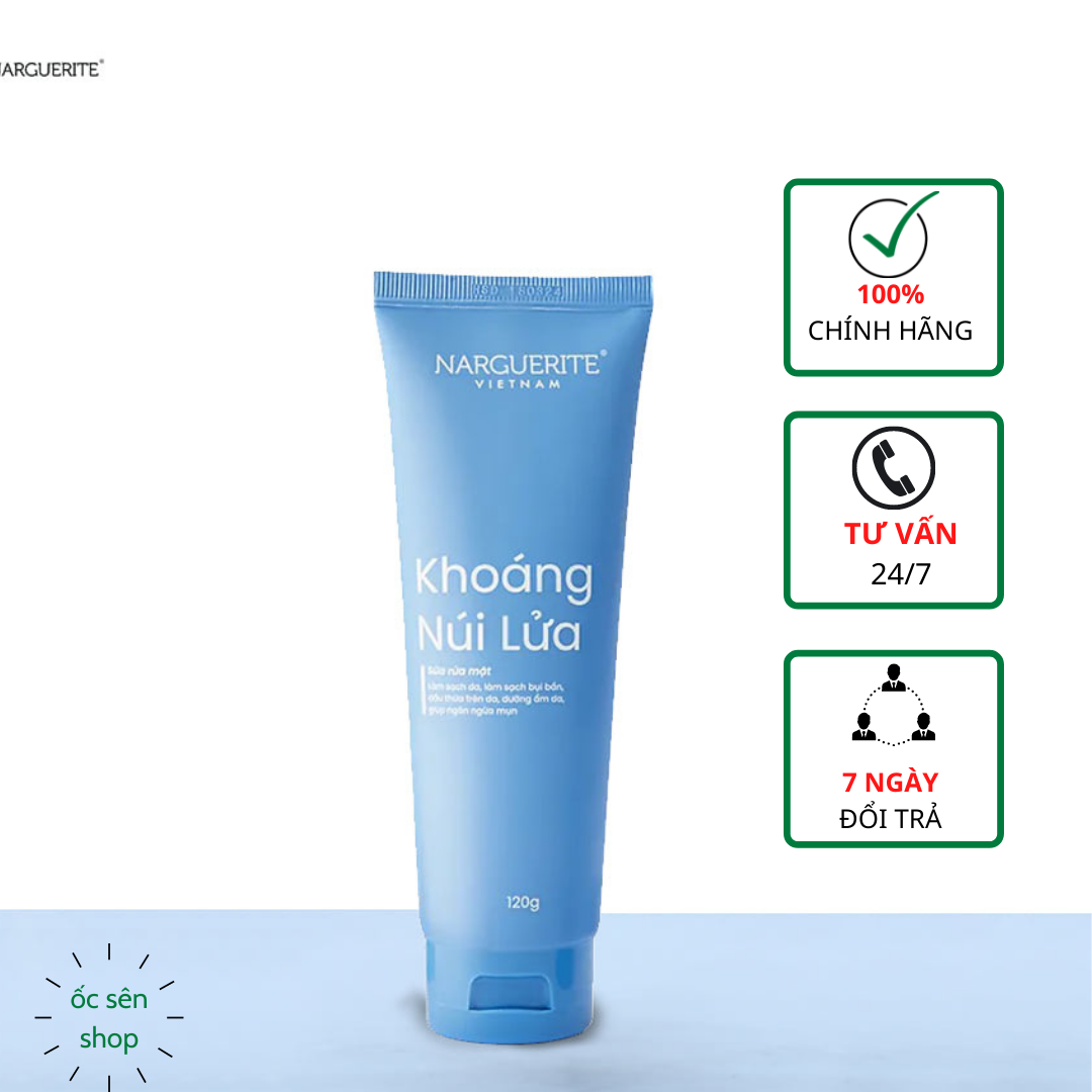 [ Mẫu Mới ] Sữa Rữa Mặt Kiềm Dầu Giảm Mụn Khoáng Núi Lửa 120g