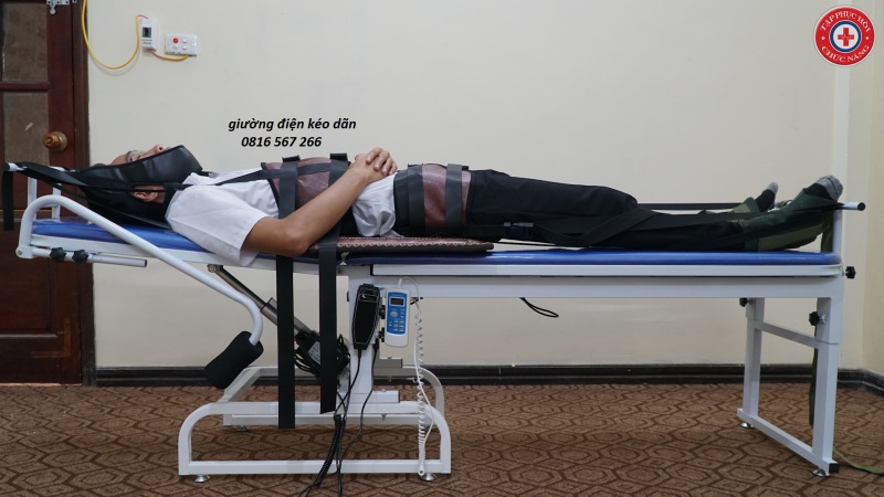 Giường kéo giãn và nắn chỉnh cột sống lưng bằng điện