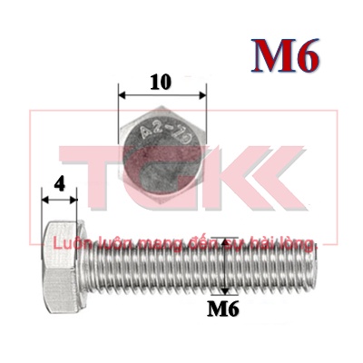 Bulong inox 304 M6