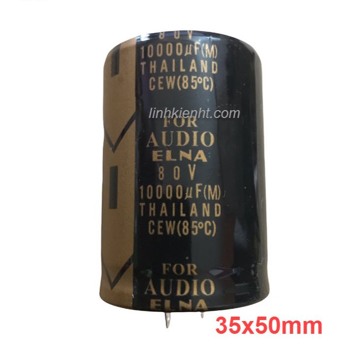 Linh kiện tụ nguồn elna đen 10000uf 80v chất lượng 35x50mm