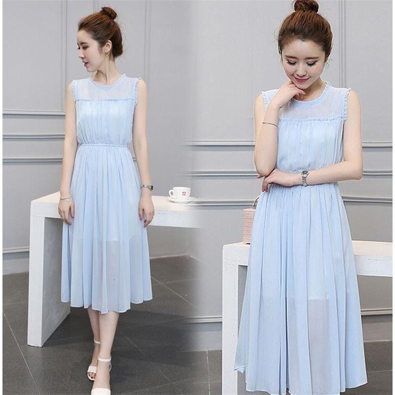 Váy xèo dáng dài chun eo xinh xắn
