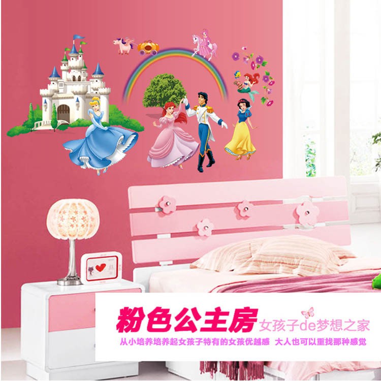 Decal Tranh dán tường Công Chúa - Hoàng tử Cho Bé (Loại 1)