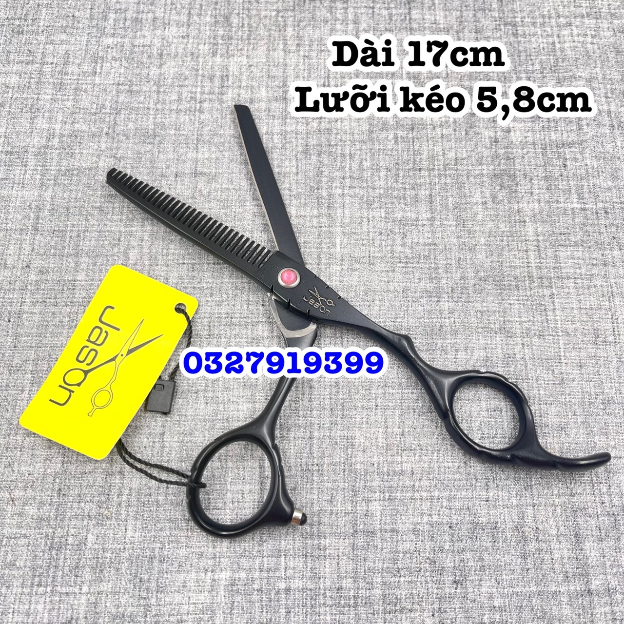 Jason Kéo Tỉa Tóc Cao Cấp 5.5 In Thép Nhật S440C Độ Cứng Trên 62HRC Kèm Bao Da Chất Lượng Cao