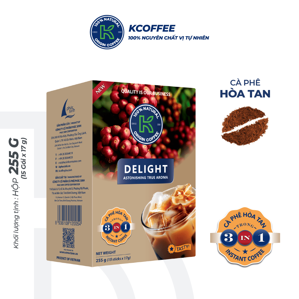 CÀ PHÊ KCOFFEE-KDELIGHT 3 IN 1