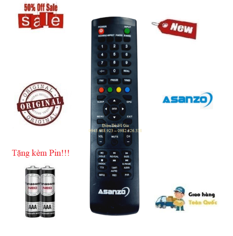 Bảng giá Remote Điều khiển TV Asanzo LCD/LED/Smart TV- Hàng mới chính hãng 100% Tặng kèm Pin!!!