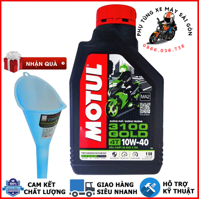 Nhớt MOTUL 3100 10W40 dùng cho xe côn tay xe số [Mua 5 tặng 1 phểu]