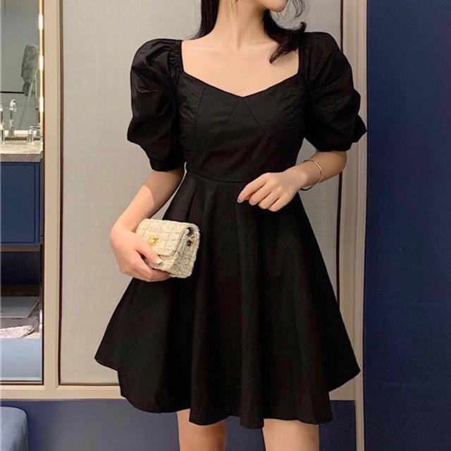 Đầm xoè tay lỡ 2 màu