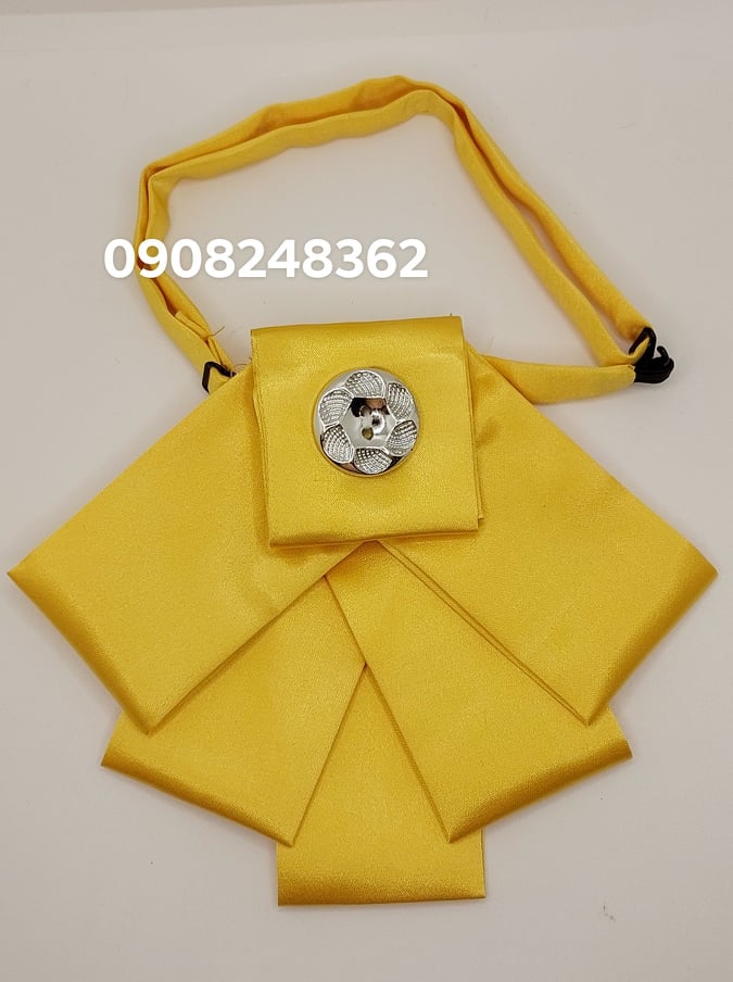Cà vạt nơ đeo cổ nữ KING bản to vải Phi Bóng