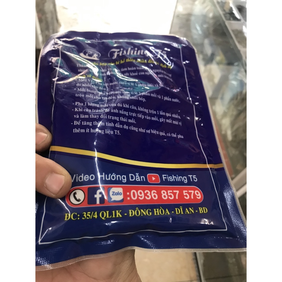 MỒI TỔNG HỢP T5 (CHUYÊN CÁ RÔ PHI,MÈ TRÔI,CHÉP,...) MỒI CÂU CÁ T5