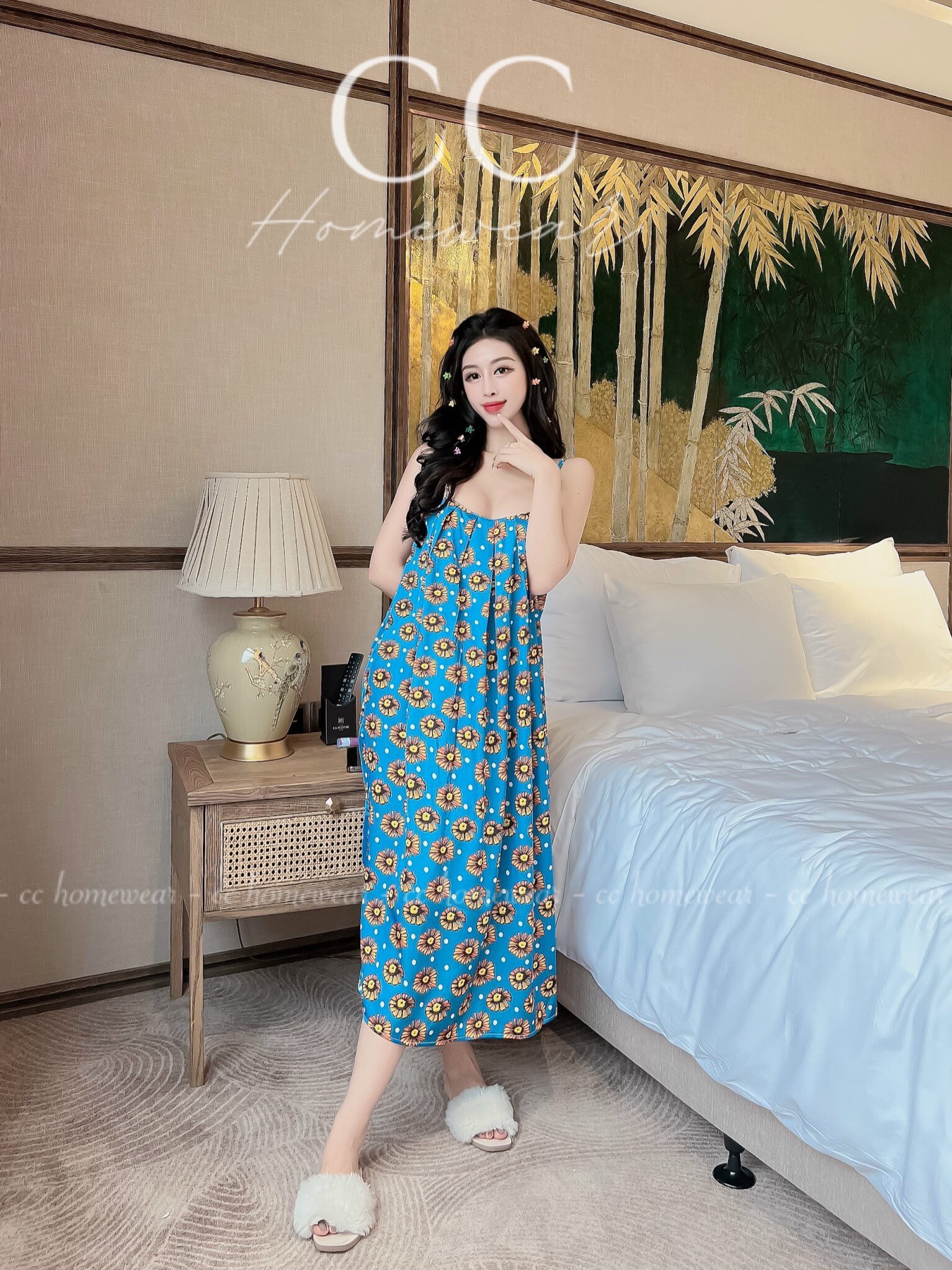 ĐẦM 2 DÂY XẾP LY D2DXL_CC Homewear