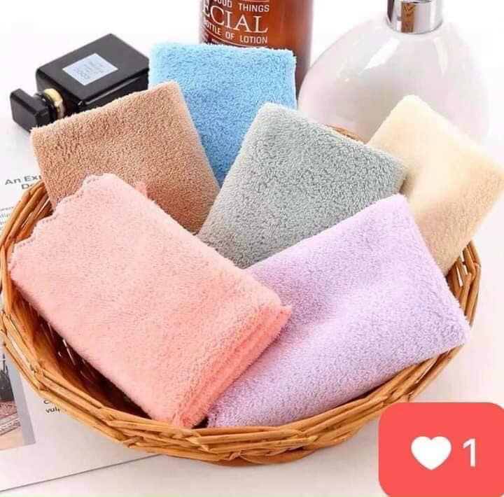 Set 5 Khăn mat hàn quốc siêu mềm, thấm nước, mịn.,Khăn lau mặt,Khăn mặt kt 30x50cm