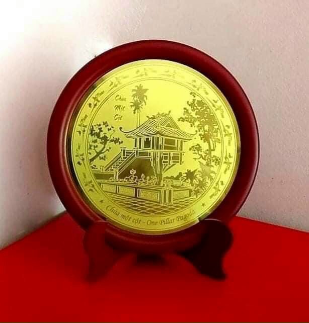 Đĩa Đồng Quà Tặng Mỹ Nghệ 23cm