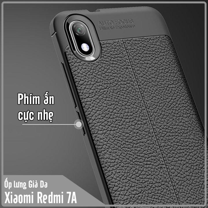 Ốp lưng cho Xiaomi Redmi 7A Giả da chống sốc Auto Focus