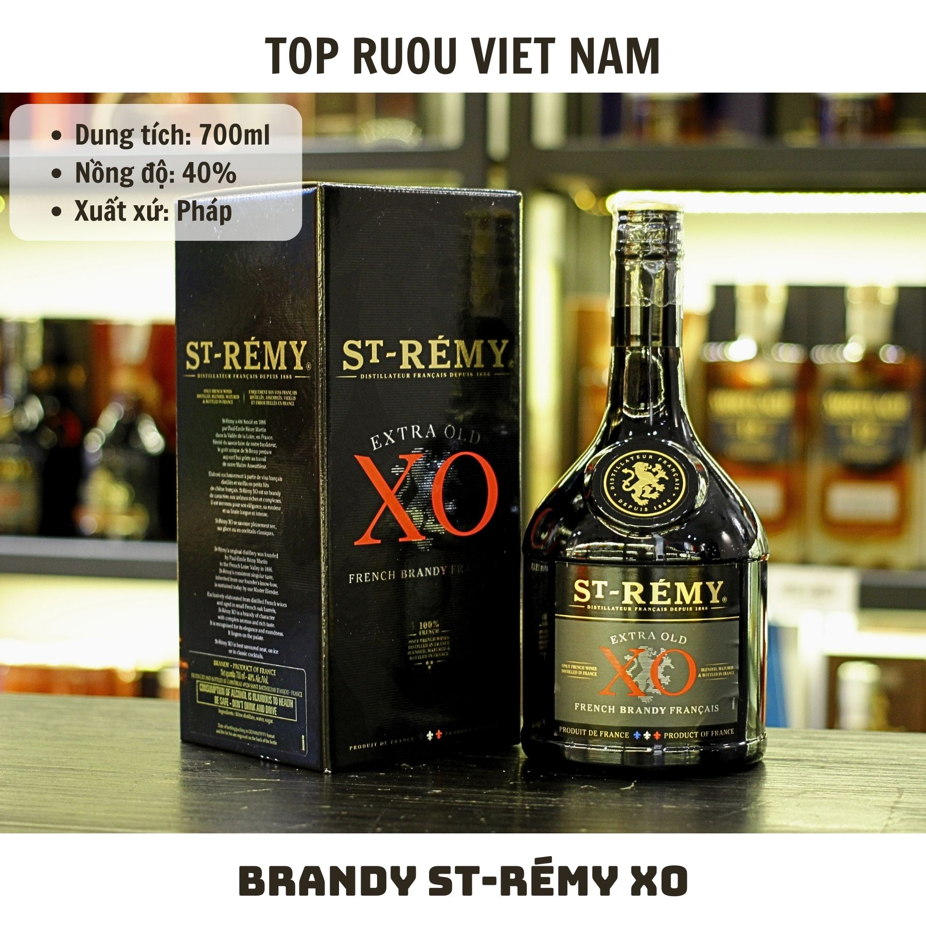[Top Rượu VN] Rượu Brandy ST - Remy XO 700ml [Chính Hãng]