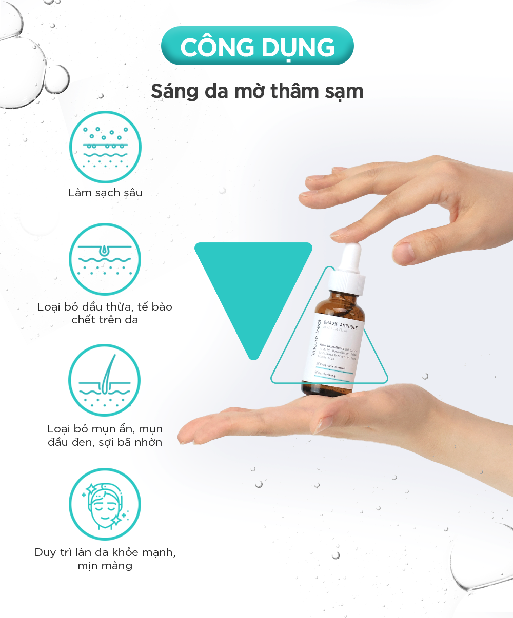Combo Dưỡng Da Trắng Sáng, Mờ Nám BHA 2% & Pure C Ampoule
