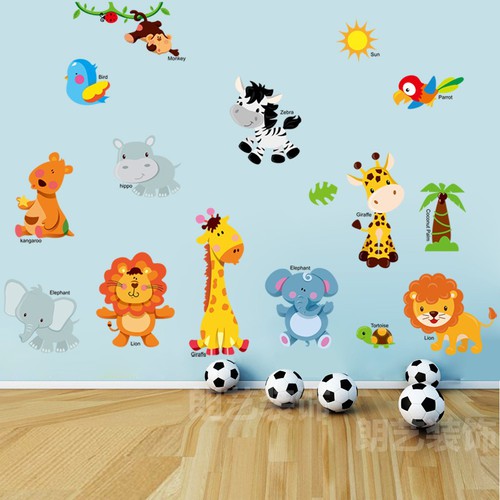 [HCM]DECAL DÁN TƯỜNG VƯỜN THÚ SỐ 4